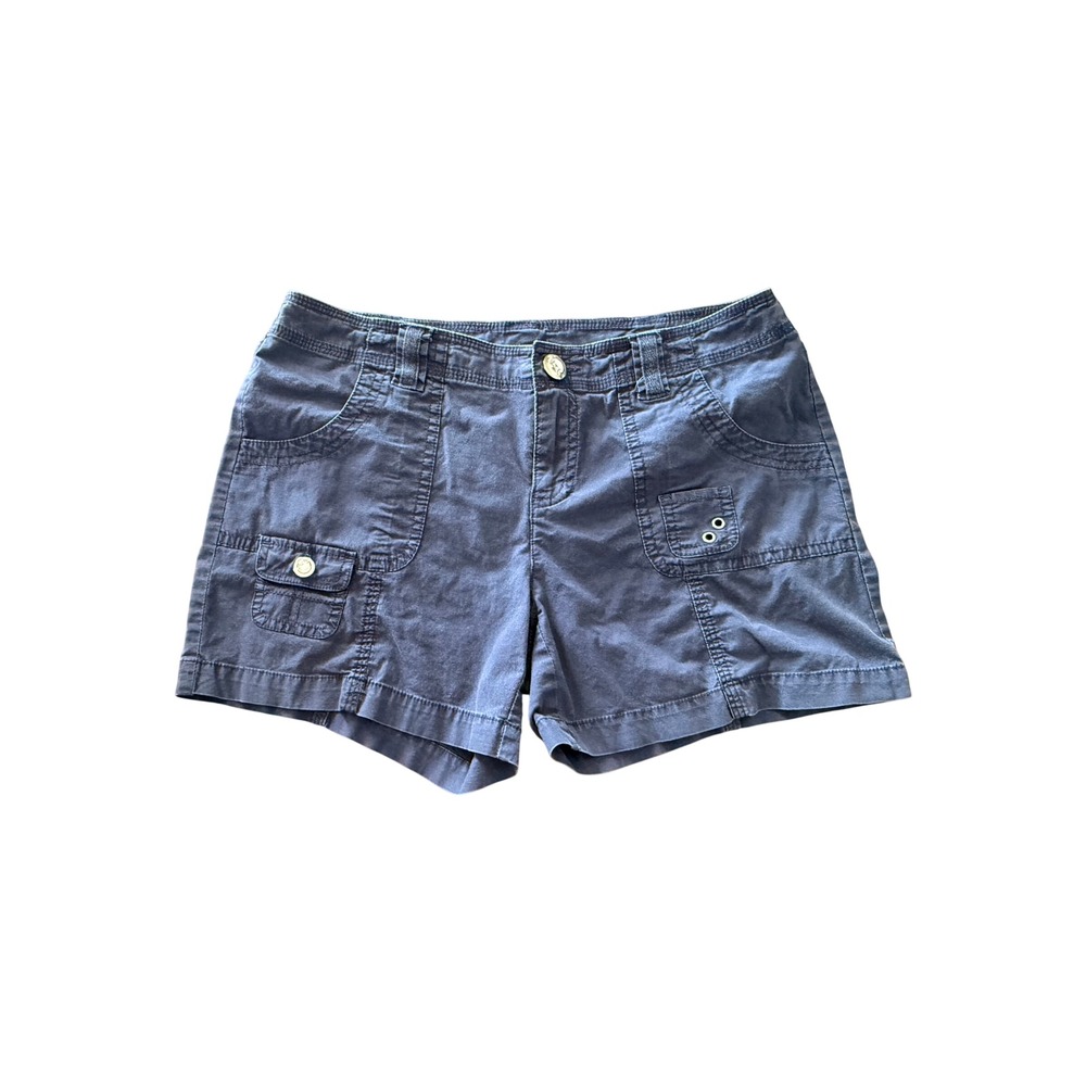 INC International Concepts Navy Utility Shorts Womens 4P Blue Cargo Petite